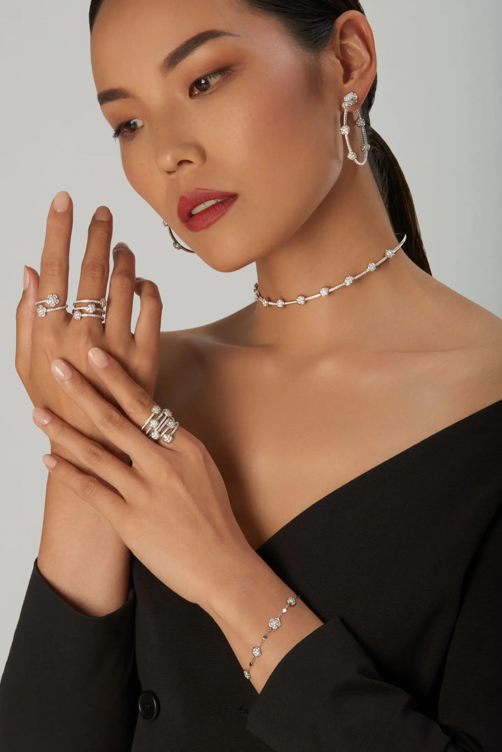 Pasquale Bruni FIGLIA DEI FIORI CHOKER- White Gold|Necklaces