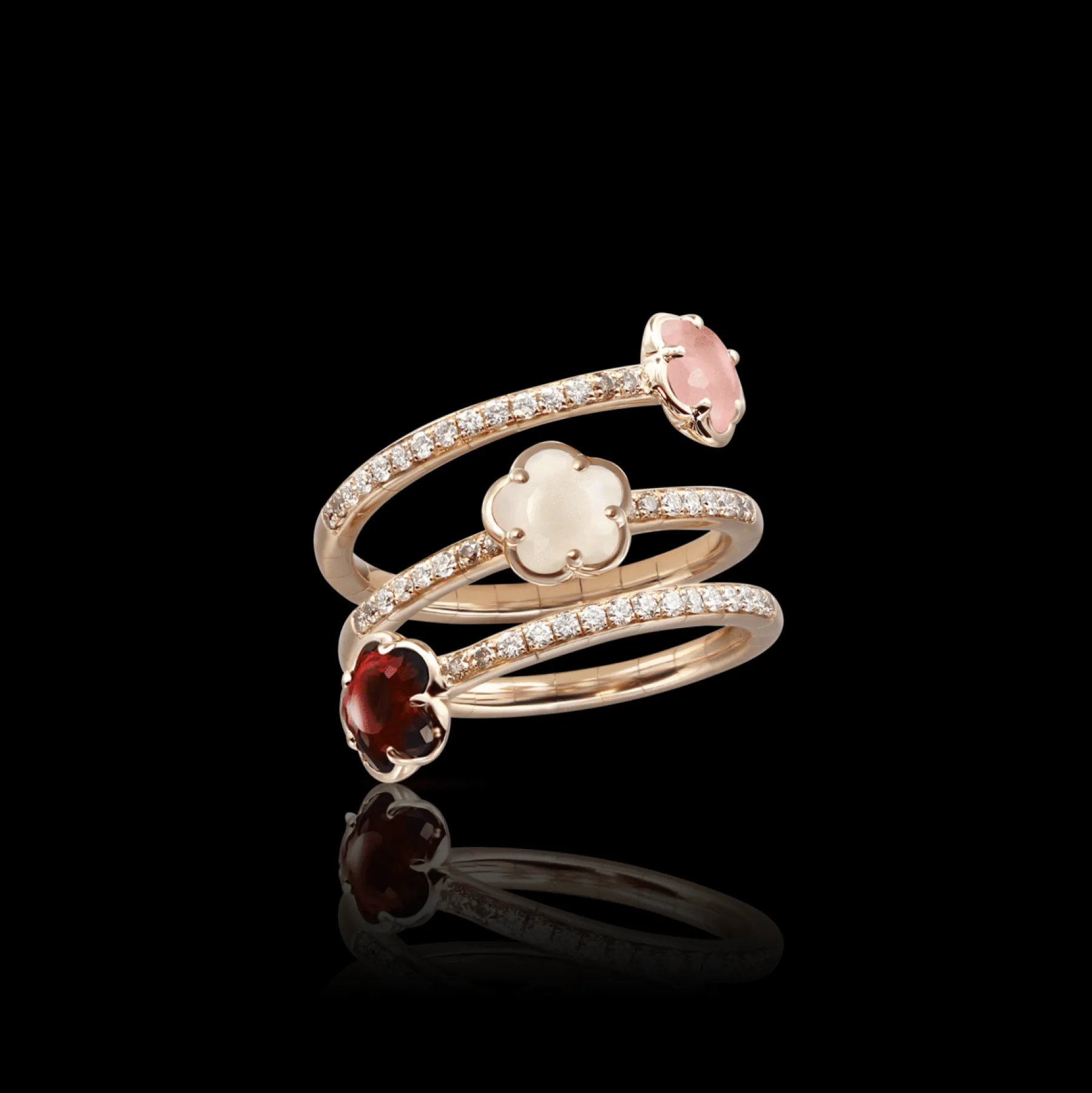 Pasquale Bruni FIGLIA DEI FIORI RING- Moonstone|Rose Gold