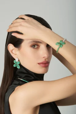 Pasquale Bruni GIARDINI SEGRETI GREEN SOUL EARRINGS- Emerald|White Gold