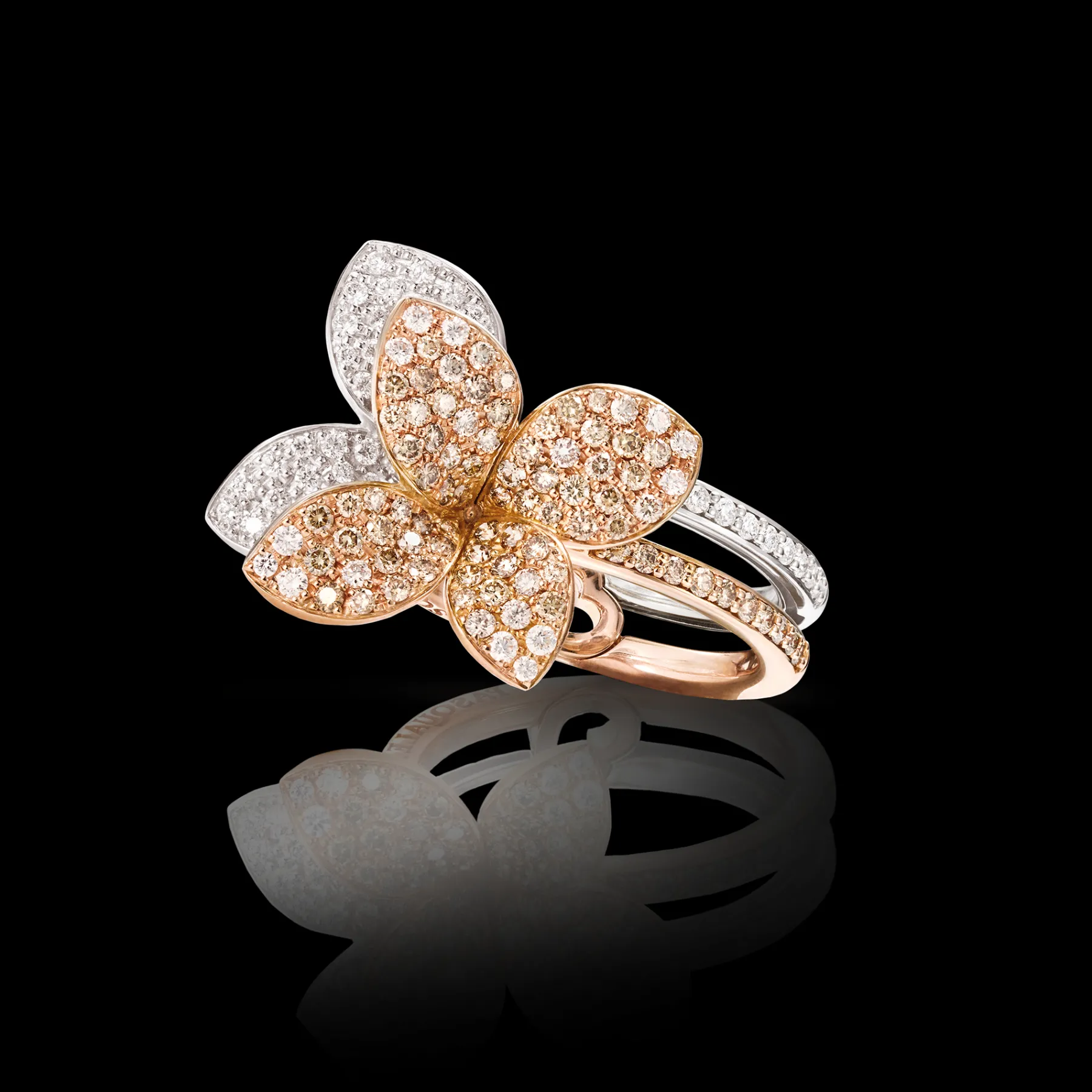 Pasquale Bruni PETIT GARDEN LIBELLULE RING- White Gold|Rose Gold