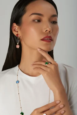 Pasquale Bruni PETIT JOLI BOUQUET EARRINGS- Agate|Rose Gold