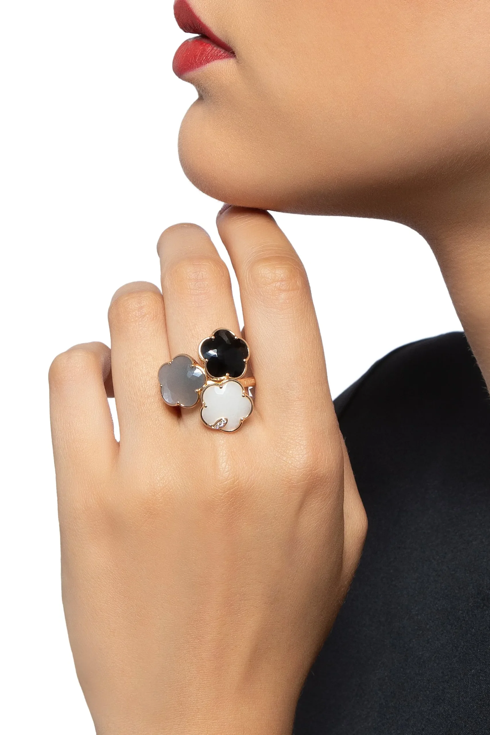Pasquale Bruni PETIT JOLI BOUQUET LUNAIRE RING- Moonstone|Rose Gold