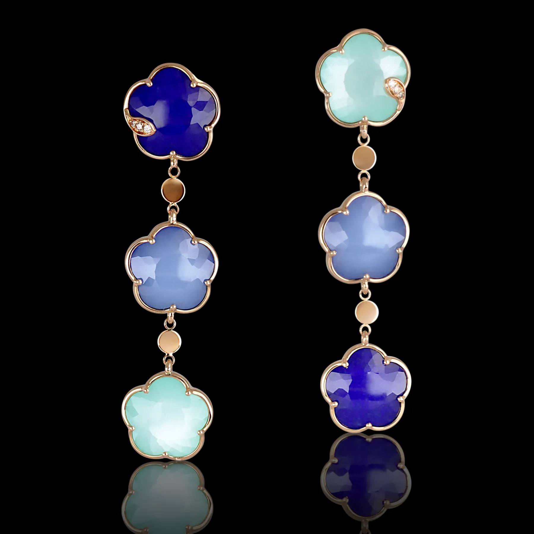 Pasquale Bruni PETIT JOLI IN THE BLUE EARRINGS- Moonstone|Turquoise