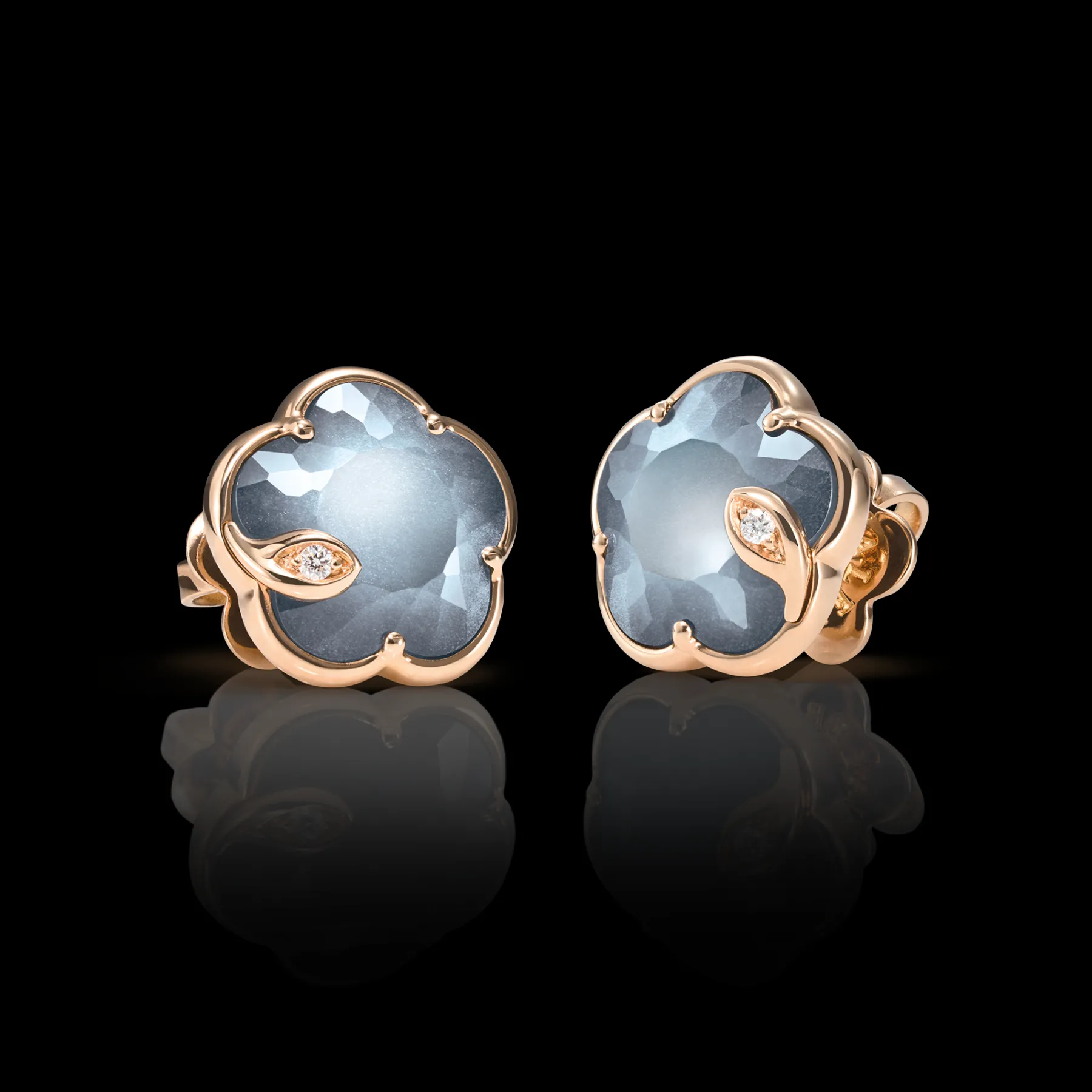 Pasquale Bruni PETIT JOLI LUNAIRE EARRINGS- Moonstone|Rose Gold