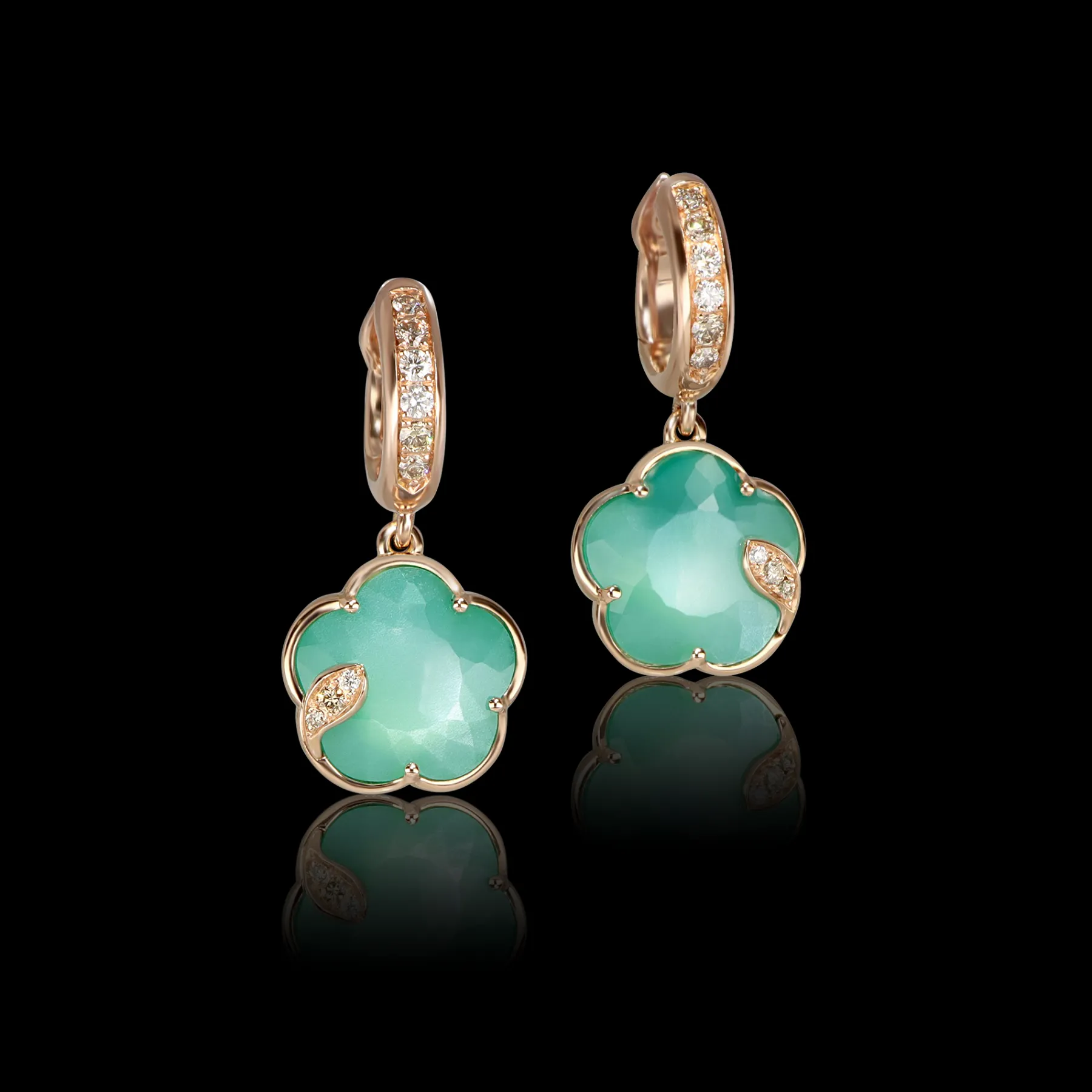 Pasquale Bruni PETIT JOLI LUNAIRE EARRINGS- Moonstone|Rose Gold