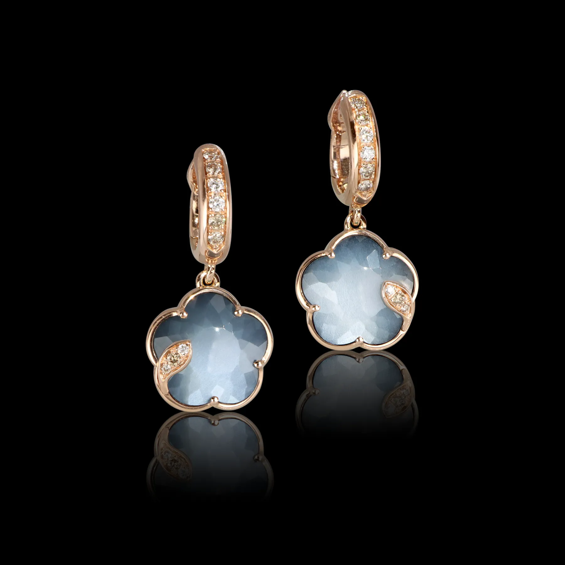 Pasquale Bruni PETIT JOLI LUNAIRE EARRINGS- Moonstone|Rose Gold