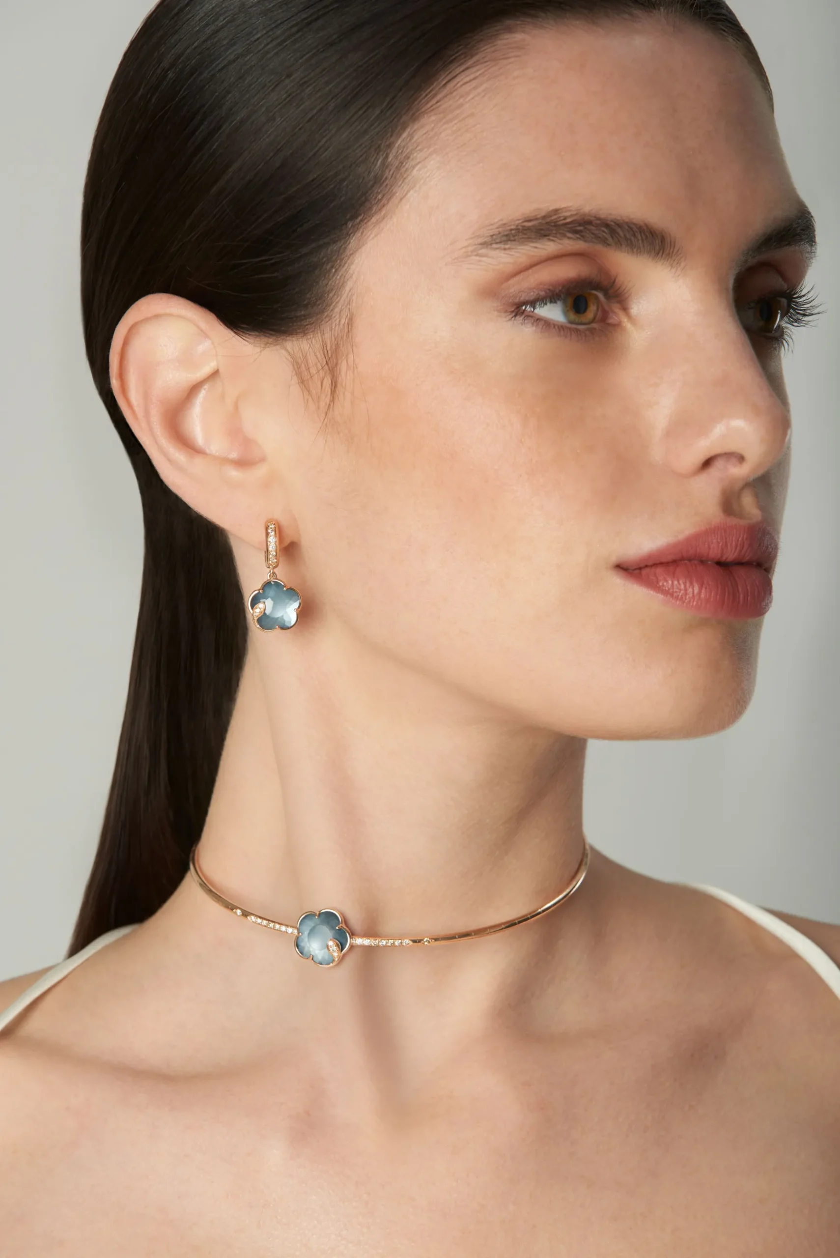 Pasquale Bruni PETIT JOLI LUNAIRE EARRINGS- Moonstone|Rose Gold