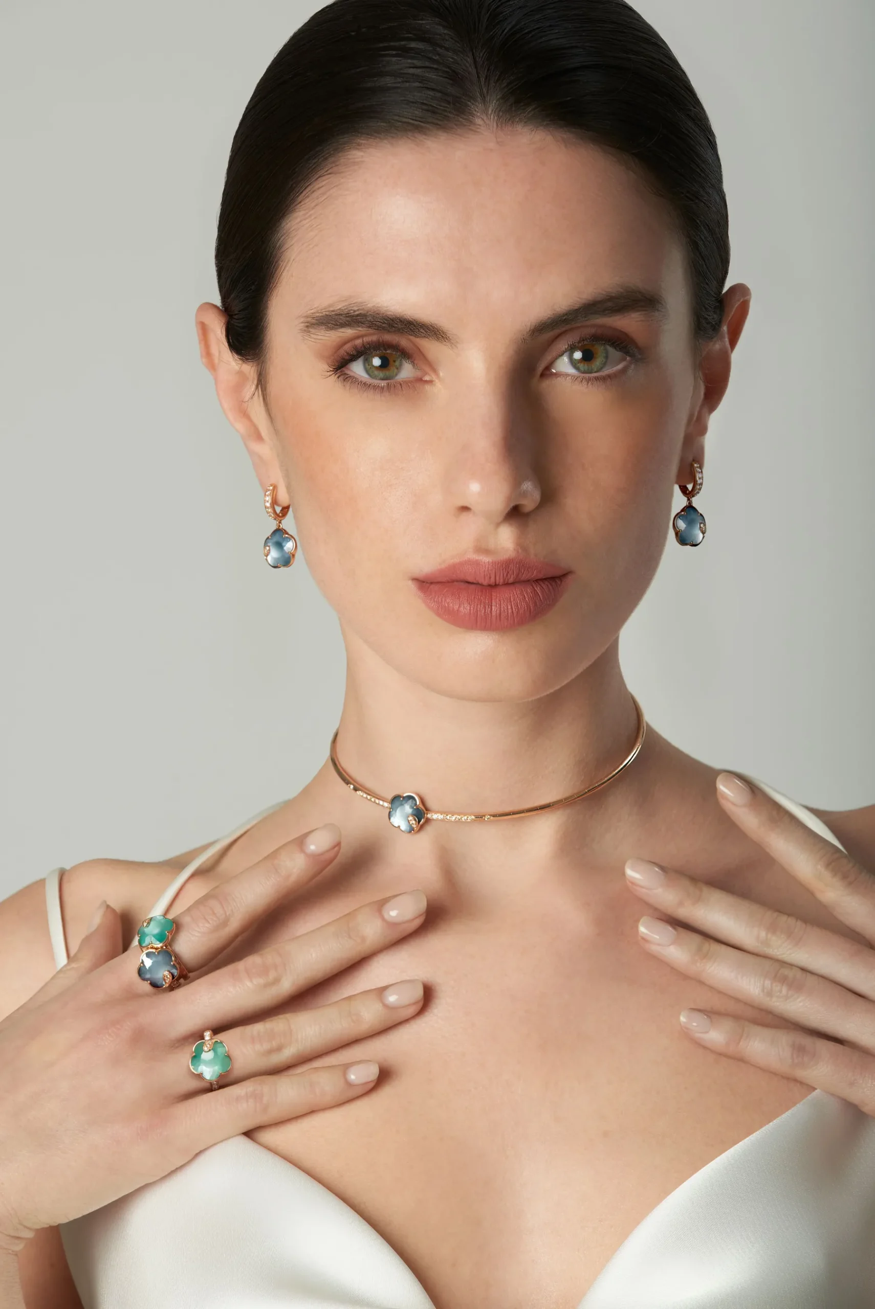 Pasquale Bruni PETIT JOLI LUNAIRE EARRINGS- Moonstone|Rose Gold