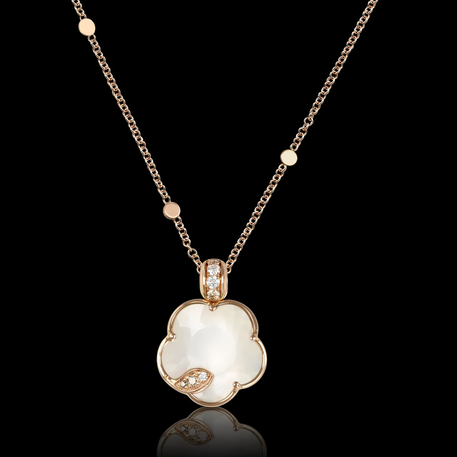 Pasquale Bruni PETIT JOLI LUNAIRE NECKLACE- Moonstone|Rose Gold