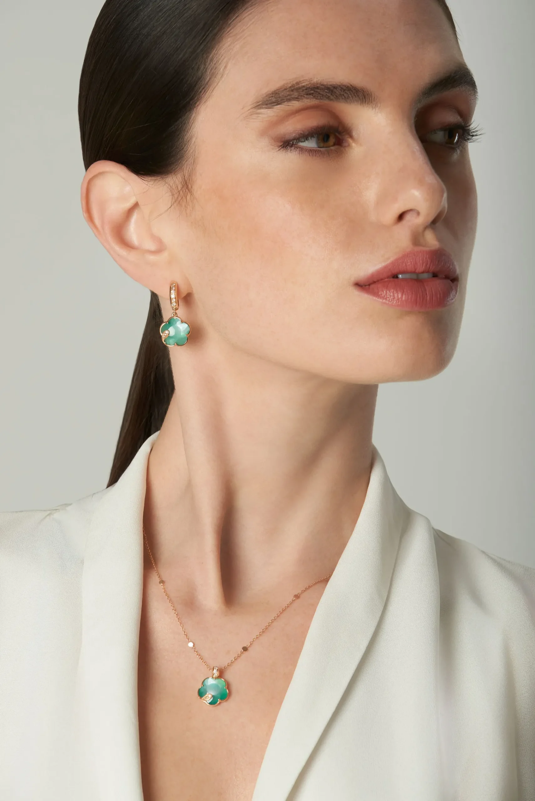 Pasquale Bruni PETIT JOLI LUNAIRE NECKLACE- Moonstone|Agate