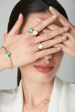 Pasquale Bruni PETIT JOLI LUNAIRE RING- Moonstone|Rose Gold